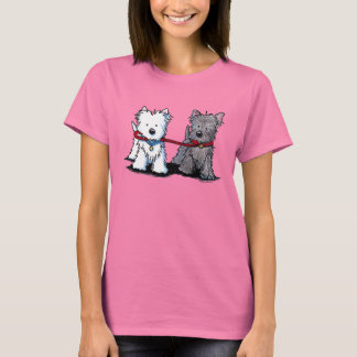 KiniArt Terrier Walking Buddies T-Shirt