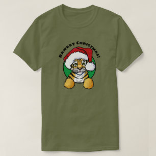 KiniArt Tiger Cub Christmas T-Shirt