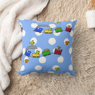 KiniArt Trains Snails Puppy Dog Tails Cushion
