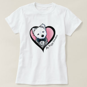 KiniArt Tuxedo Westie Heart T-Shirt