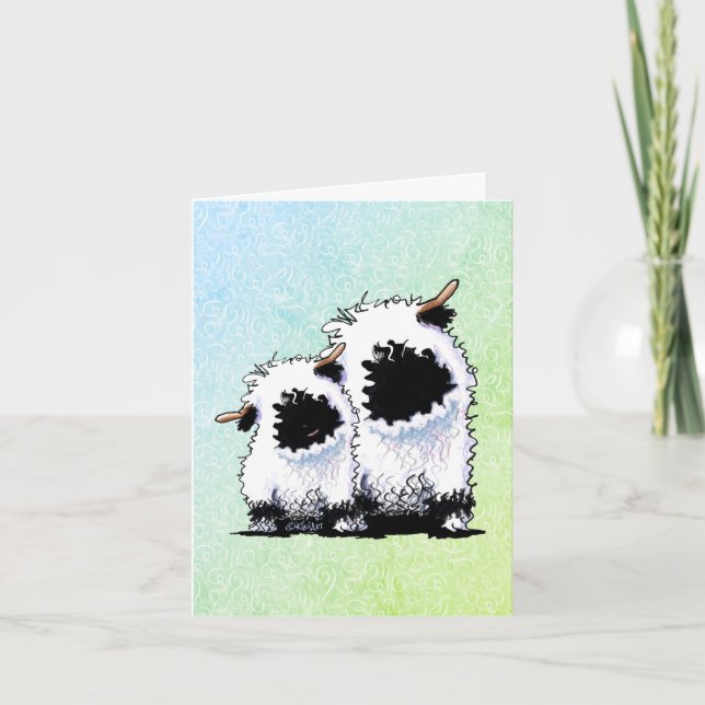 KiniArt Valais Blacknose Sheep Card (Front)