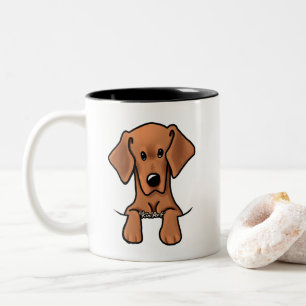 KiniArt Vizsla Hound Two-Tone Coffee Mug