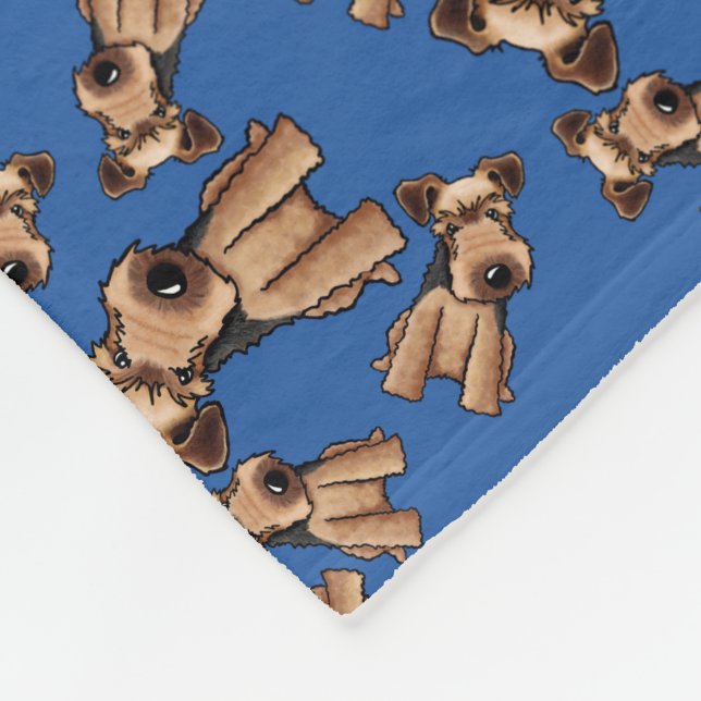 KiniArt Welsh Terrier  Fleece Blanket (Corner)