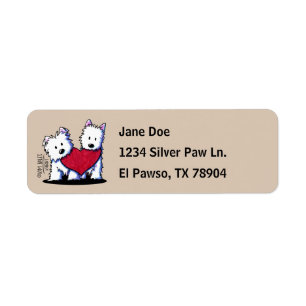 KiniArt Westie Address Labels
