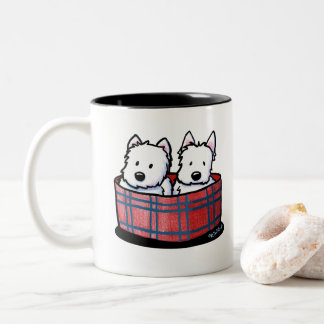 KiniArt Westie Besties Two-Tone Coffee Mug
