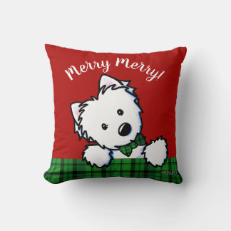 KiniArt Westie Boy & Girl Christmas Cushion