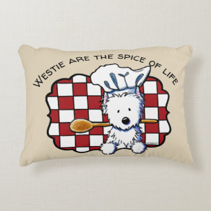 KiniArt Westie Chef Decorative Cushion