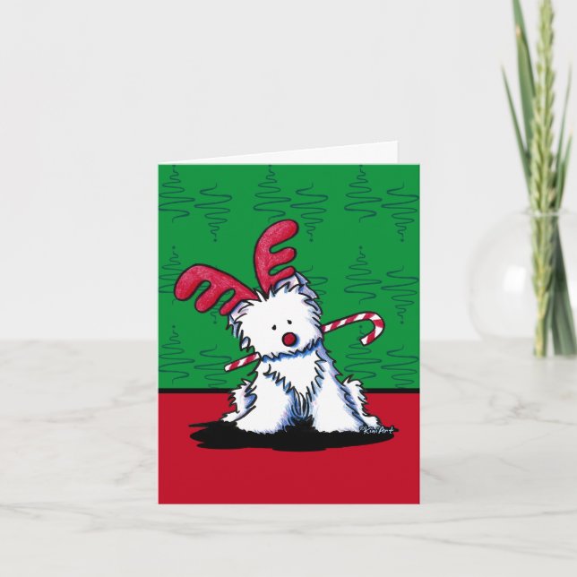 KiniArt Westie Christmas Cards (Front)