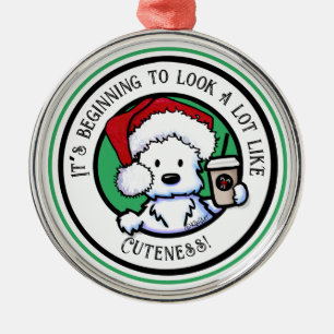KiniArt Westie Christmas Coffee Ornament