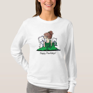 KiniArt Westie Christmas Kisses T-Shirt