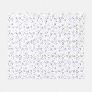 KiniArt Westie Crayon Cuties Fleece Blanket