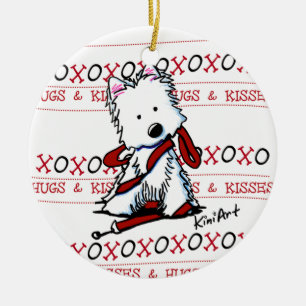 KiniArt Westie Dog XOXO Ornament