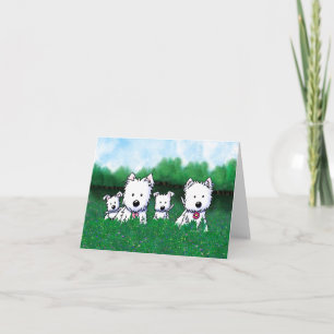 KiniArt Westie Family Note Card