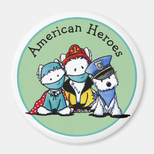 KiniArt Westie First Responders Magnet