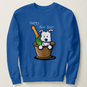 KiniArt Westie Happy New Year Sweatshirt
