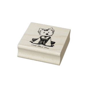 KiniArt Westie LBD Rubber Stamp