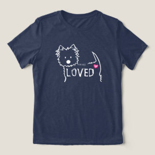 KiniArt Westie LOVED T-Shirt Tri-Blend Shirt