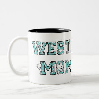 KiniArt Westie Mum Two-Tone Coffee Mug