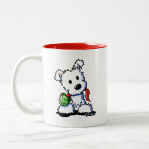 KiniArt Westie Playmate Two-Tone Coffee Mug
