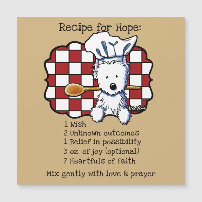 KiniArt Westie Recipe For Hope (Front)