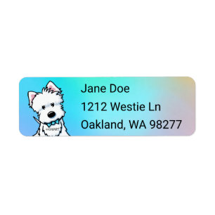KiniArt Westie Return Address Label