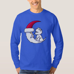 KiniArt Westie Santa Moon T-Shirt