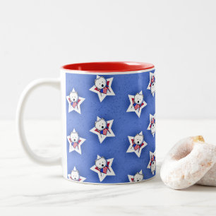 KiniArt Westie Star Two-Tone Coffee Mug