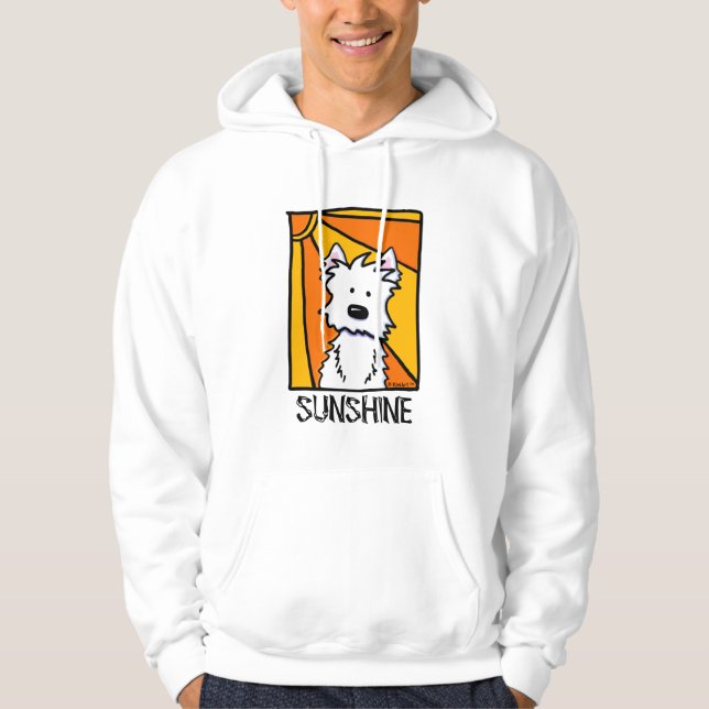 KiniArt Westie Sunshine T-Shirt Hoodie (Front)