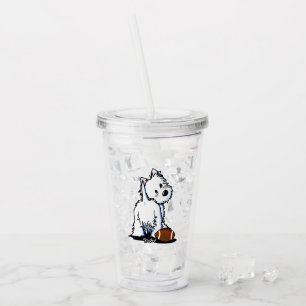 KiniArt Westie Tailgate Acrylic Tumbler