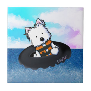 KiniArt Westie Terrier  Ceramic Tile