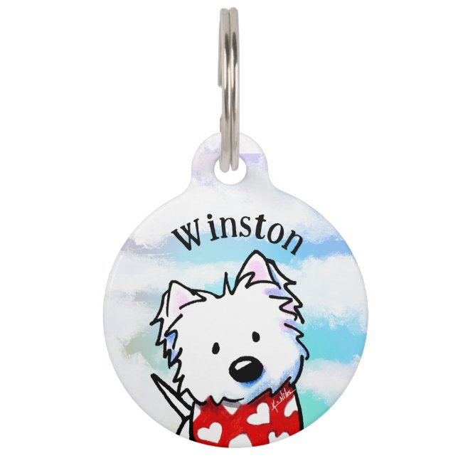 KiniArt Westie Terrier Pet ID Tag (Front)