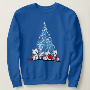 KiniArt Westie Terriers Christmas Sweatshirt