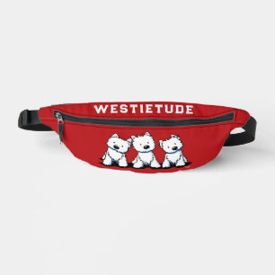 KiniArt Westie Trio Bum Bags