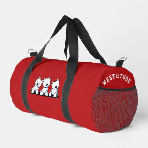 KiniArt Westie Trio Small Duffle Bag