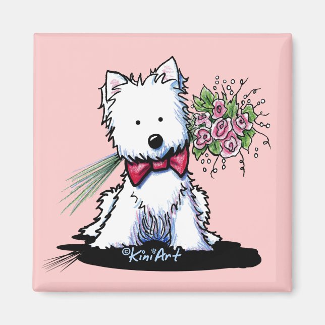 KiniArt Westie Valentine Magnet (Front)