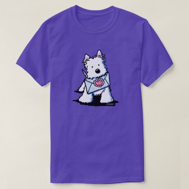KiniArt Westie Valentine T-Shirt (Design Front)