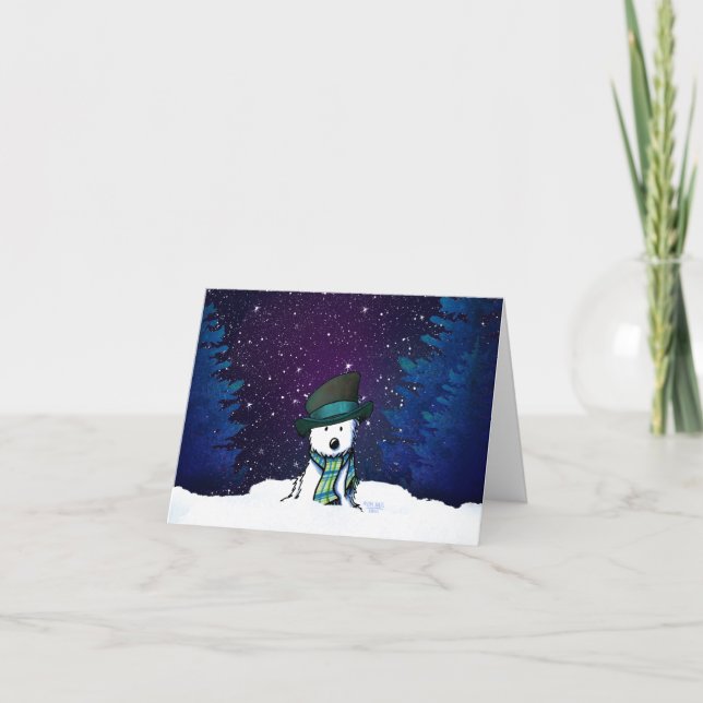 KiniArt Westie Winter Card (Front)