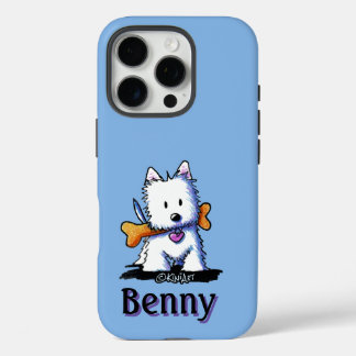 KiniArt™ Westie with Bone iPhone 16 Pro Case