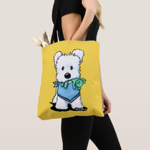 KiniArt Westie With Teddy Bear Tote Bag