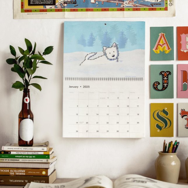 KiniArt Westies Calendar (KiniArt Calendar mock up)