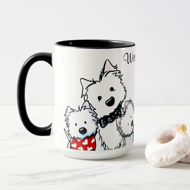 KiniArt Westies Mug (With Donut)