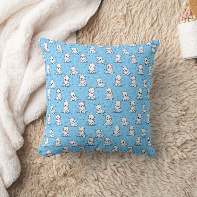 KiniArt Westies Throw Pillow (Blanket)