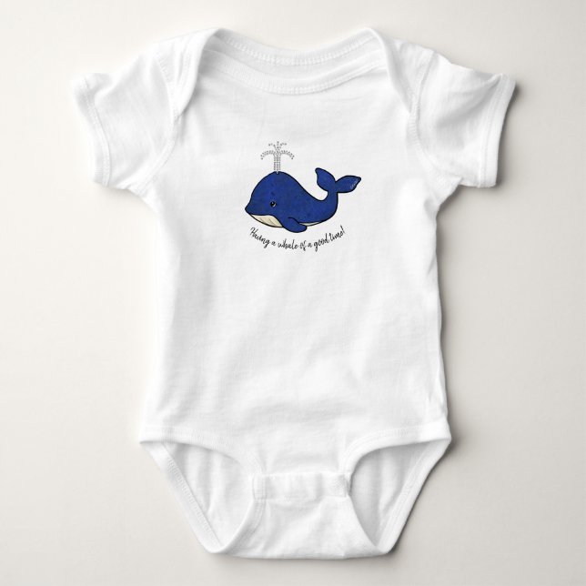 KiniArt Whale Baby Bodysuit (Front)