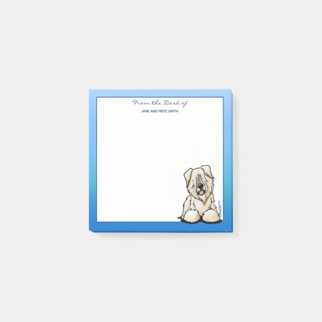 KiniArt Wheaten Terrier Dog Post-it Notes (Front)
