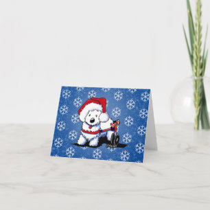 KiniArt Wheels Westie Christmas Card