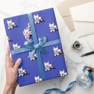 KiniArt Wheels Westie Wrapping Paper