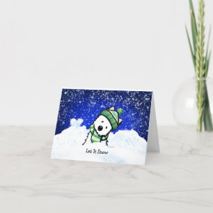 KiniArt Winter Westie Note Card