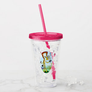 KINK IN MY DRINK GIRAFFE by Jeff Willis Art Acrylic Tumbler