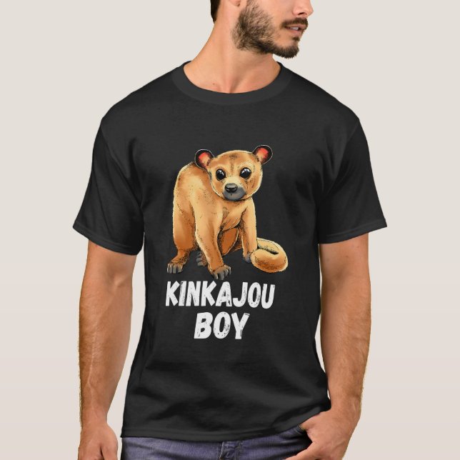 Kinkajou Boy Night Walker Mammal Night Ape Man Hon T-Shirt (Front)