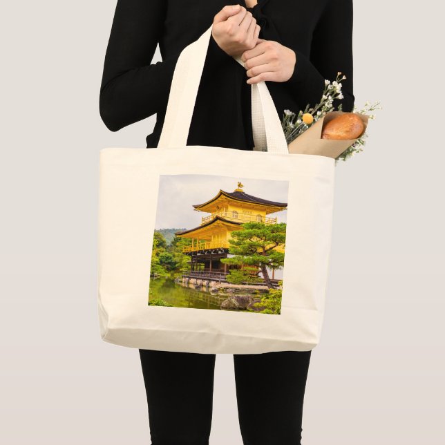 Kinkaku-ji, golden pavilion, Kyoto Large Tote Bag (Front (Product))